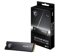 MSI Spatium M560 SSD 1TB PCIe 5.0 NVMe M.2 Unità a stato solido interna, 10.200MB/s Read & 8.400MB/s Write, 3D NAND, Built-In Data Security, Center
