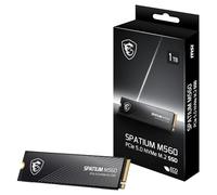 MSI SPATIUM M560 SSD 1TB - PCIe 5.0 NVMe M.2, fino a 10.200 MB/s in lettura e 8.400 MB/s in scrittura, 3D NAND, sicurezza dati integrata, Center - Garanzia 5 anni (600 TBW)