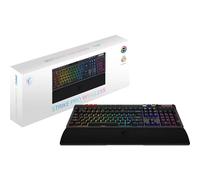 MSI Strike PRO Wireless - Tastiera da gioco meccanica silenziosa, interruttore tattile silenzioso, tappi tasti PBT, 2,4 GHz, Bluetooth, RGB Mystic Light per ogni tasto, batteria da 4200 mAh, layout