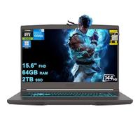 MSI Thin 15 Gaming Laptop 15.6" FHD IPS 144Hz Intel 8-core i5-13420H (Beats i7-12650H) 64GB RAM 2TB SSD GeForce RTX 4060 USB-C Retroilluminato Win11Pro w/ICP Hub