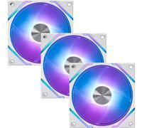 MSI Ventola MPG EZ120 ARGB WHITE-3W - Ventola ARGB da 120 mm, blocco connettore magnetico brevettato, collegamento a margherita, cuscinetto fluido dinamico + fissaggio dado extra, hub della ventola,