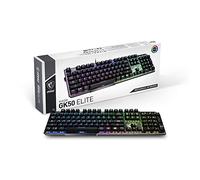 MSI Vigor GK50 Elite Box White Tastiera Gaming Meccanica AZERTY FR, Switches Clicky, Ergonomici, Finitura Metallo Spazzolato, Base Antiscivolo RGB Tasto Mystic Light, USB 2.0 -Full Size
