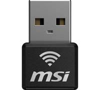 MSI WiFi AX1800 Nano Adattatore USB per PC/portatile, adattatore di rete wireless WiFi 6 a doppia banda 2.4G/5G per PC desktop, formato da viaggio - compatibile con Windows 11, 10