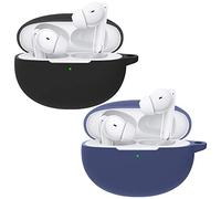 Msiall Silicone case compatibile con OPPO Enco Air3 Pro, [Supporta la ricarica wireless] [Custodia protettiva antiurto] Simpaticodi cartoni 3D black blue