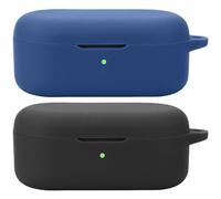 Msiall Silicone case compatibile con Oppo Enco Buds2 Pro, [Supporta la ricarica wireless] [Custodia protettiva antiurto] Simpaticodi cartoni 3D black blue