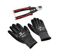 MSIHEY Forbici professionali 4 in 1, tagliacavi da 170 mm, con impugnatura ergonomica, blocco di sicurezza per tagliare, spellare, sbucciare e rompere cavi fino a 11 mm