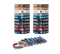 MSINMINW 20 bracciali cristiani con scritta in lingua tedesca "Gesù", in silicone, con frasi ispiratrici, per regalo cristiano