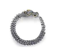 MSINMINW Bracciale da uomo, drago in metallo, gioielli gotici, stile retrò, con drago per uomini, regalo creativo personalizzato con cofanetto portagioie, 9in, Rame, Non pietra preziosa