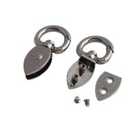 Msioytog 2 chiusure a molla vintage per tracolla borsa pratica hardware in metallo sicuro fibbia a sgancio laterale con finitura antica chiusura a molla per borse, A