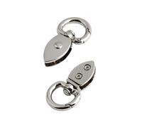 Msioytog 2 chiusure a molla vintage per tracolla borsa pratica hardware in metallo sicuro fibbia a sgancio laterale con finitura antica chiusura a molla per borse, bianco