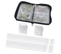 Msioytog Antipolvere trasparente Travel Jewelry Organizer libro per anelli, orecchini e collane eleganti pagine in PVC per riporre biglietti album trasparenti gioielli