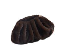 Msioytog Borsa a tracolla portatile in pelliccia sintetica con tracolla ergonomica funzionale per lunghe ore di trasporto durante le riunioni autunnali, Caff