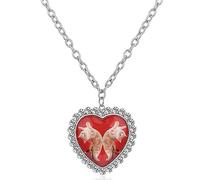 Msioytog Collana lunga in acciaio inossidabile decorata con disegni gatti e cani, adatta come regalo per collana per animali domestici da indossare tutti i giorni