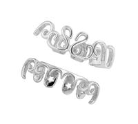 Msioytog Copridenti in rame qualità con ritagli artistici a forma stella, leggeri da 10 g, comodi da indossare tutto giorno Accessori per sorrisi da viaggio