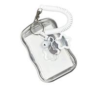 Msioytog Custodia protettiva per carte trasparente con ciondolo a forma stella Custodia protettiva per carte Medicare Custodia per crediti per l ' ufficio scolastico