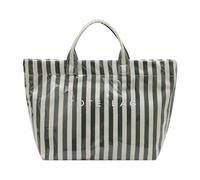 Msioytog Elegante borsa a righe con manico superiore trasparente a blocchi di colore pratico borsa in tela di PVC per palestra sport shopping viaggio colore bloccato borsa shopper, Verde