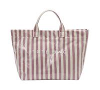 Msioytog Elegante borsa a righe con manico superiore trasparente a blocchi di colore pratico borsa in tela di PVC per palestra sport shopping viaggio colore bloccato borsa shopper, B