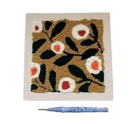 Msioytog Pacchetto decorativo per ricamo artigianale con panno di lino prestampato e accessori per decorazioni da parete Fornitura artigianale per adulti