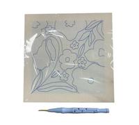 Msioytog Pacchetto decorativo per ricamo artigianale con panno di lino prestampato e accessori per decorazioni da parete Fornitura artigianale per adulti