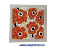 Msioytog Pacchetto decorativo per ricamo artigianale con panno di lino prestampato e accessori per decorazioni da parete Fornitura artigianale per adulti