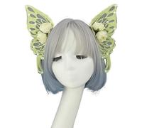 Msioytog Pratica fascia per capelli con farfalla, perle, gotiche, rinascimentali, dei boschi, accessorio per costume per ogni occasione Fascia per capelli con