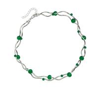 Msioytog Regali ideali Collana con perline elicoidali in rame a doppio strato Gioielli da collo dal design unico per amori in occasioni speciali Collana a doppio strato