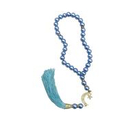 Msioytog Rosario in Vetro con 33 Perle da Indossare e riflettere quotidianamente Elegante Braccialetto con Perline Preghiera, Regalo culturale Fatto a Mano per i Musulmani Perline Preghiera Musulmane