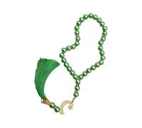 Msioytog Rosario in Vetro con 33 Perle da Indossare e riflettere quotidianamente Elegante Braccialetto con Perline Preghiera, Regalo culturale Fatto a Mano per i Musulmani Perline Preghiera Musulmane