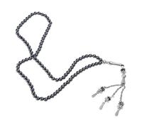 Msioytog Tasbih Preghiera Unisex in Ematite da 99 Punti per Gioielli spirituali da Viaggio Leggeri e Perline culturali Tasbih per Preghiere Viaggio