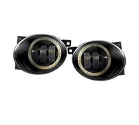 Msisuhoa Antinebbia Anteriore Per VW Per Golf Per Jetta 6 Per Tiguan 5N Per Touran Per EOS 2 X LED Angel Eye DRL 9006 Lampada Guida Fendinebbia Fendinebbia Anteriore(Yellow and Yellow)