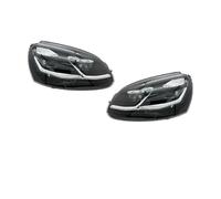 Msisuhoa Faro Anteriore Per VW Per GOLF 5 2003-2008 Lampada Frontale DRL Segnale Di Svolta Fari Plug And Play Faro Coppia LED Per Auto(Hella 5 Lens-No Bulb,Silver Line RHD)