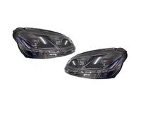 Msisuhoa Faro Anteriore Per VW Per GOLF 5 2003-2008 Lampada Frontale DRL Segnale Di Svolta Fari Plug And Play Faro Coppia LED Per Auto(LED Lens-With Bulb,Black Line LHD)