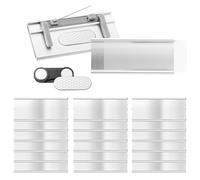Msiud 20 Badge Nome Magnetici 3 in 1 Alluminio 75x35mm per Lavoro Scuola