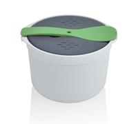 Msiud Cuociriso per Microonde, Microonde Pentola a Vapore Antiaderente, Set di Pentole per Preparazione Cuoci Riso Cereali per microonde Sistema Rice Cooker Cereali