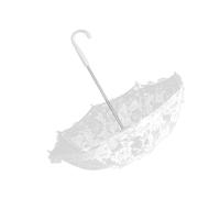 Msiud Ombrello Ricamato in Pizzo Bianco, Parasole Fiori Artigianali Vintage Fotografia Prop Bambini Spettacolo Teatrale Mini Decorazione Decorativa 44,5x47,5 cm/17,5x18,7 Pollici