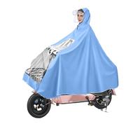 Msiud Poncho Antipioggia Con Cappuccio Mantella Pioggia Leggera Con Tesa, Cappotto Moto Impermeabile per Bicicletta Ciclismo Scooter Mantelle Adulti Bici Equitazione Escursionismo (Cielo Blu)