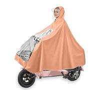 Msiud Poncho Antipioggia Con Cappuccio Mantella Pioggia Leggera Con Tesa, Cappotto Moto Impermeabile per Bicicletta Ciclismo Scooter Mantelle Adulti Bici Equitazione Escursionismo (colore arancione)