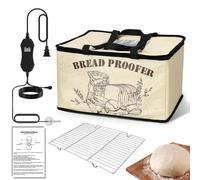 Msiud Proofer per pane con riscaldatore, scatola per lievitazione dell'impasto con timer di controllo della temperatura, kit di base pieghevole per cuocere la pizza e la fermentazione di formaggio