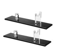 Mskidand Espositore per coltelli in acrilico, 2 pezzi, espositore per coltelli da scrivania, supporto singolo per coltelli per decorazione domestica (base nera)