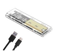 Mskidand M2 SSD Enclosure M.2 NVMe+NGFF Dual Protocol SSD Enclosure USB 3.2 Gen2 10Gbps Trasparente Caso Unità Esterna per PC A