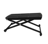 Mskidand Pedale per Chitarra Pedale In Metallo Nero Altezza Regolabile Pad Antiscivolo Supporto Pieghevole Poggiapiedi Accessori per Chitarra