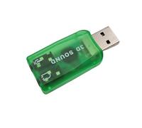 Mskidand Scheda audio USB Scheda audio esterna USB a adattatore audio stereo da 3,5 mm per Win 7 8 Altoparlante Android Auricolare del computer portatile verde