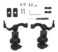 Mskidand Supporto per cuffie tattiche montato su casco, kit adattatore per guida accessori regolabile pickup con cancellazione del rumore, set A