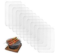 Mskmnkot 10pcs monouso Griglie USA e Getta, Rete di griglia in Alluminio Antiaderente da 15x12 Pollici per Picnic da Barbecue da Campeggio all'aperto