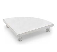 Mskmnkot Banco d'angolo ripiano da 11 pollici fattoria per piedistallo rustico supporto per ventole in legno natrual a forma di ventole a forma di ventola per le forniture per la cucina del bagno