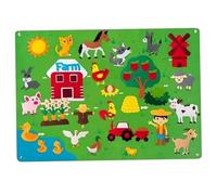 Mskmnkot Fuzzy Felt Board for Toddlers 41.3x29.5 inch Farm Theme Felt Story Board Preschool Storytelling Wall Early Educational Sensor Toys for Boy Girl Birthday Story