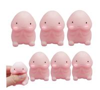 Mskmnkot Spremi Giocattolo 6pcs a Forma di Pene Giocattolo con un'espressione Carina nella Postura Preghiera da 1.5 Pollici di Gomma Portatile per Sollievo dallo Stress, scherzi, Regali Squeeze