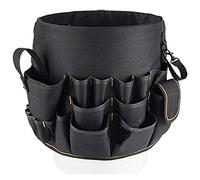 MSLing Robusto organizer per secchio con 56 tasche per secchi da 5 galloni, kit di riparazione multifunzione, organizer per attrezzi, fodera per costruzione, giardino, carpentiere