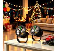 Mslitely Luci per palcoscenico, confezione da 2 luci nere a sfera da discoteca, adatte per feste, DJ, discoteche, bar, club, Natale e altre occasioni.