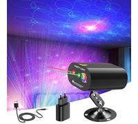 Mslitely - Palla Disco DJ Festa, Telecomando Sonora, LED RGB Lampeggiante ABS, Proiettore Decor Natale/Rave/Club/Bar/Sala